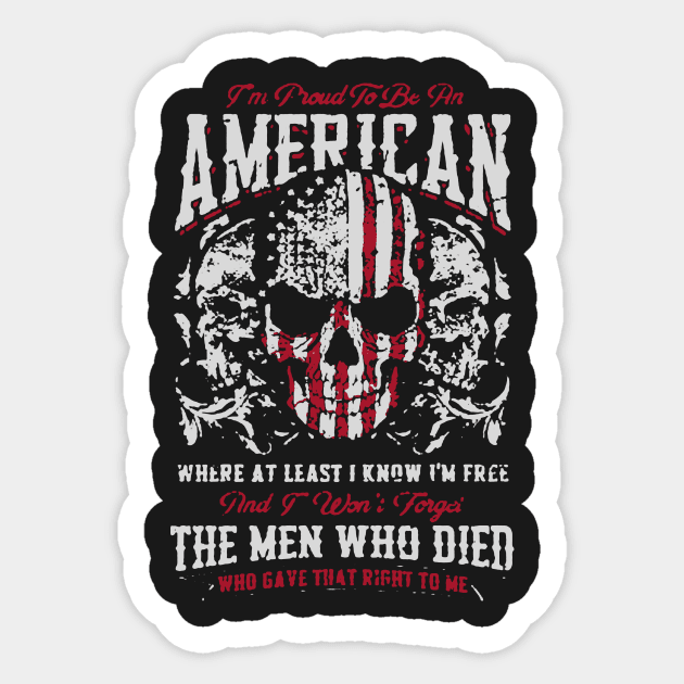 Proud To Be An American Sticker by babettenoella